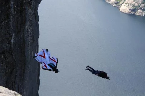 Skydiving in Norway Stock Photos