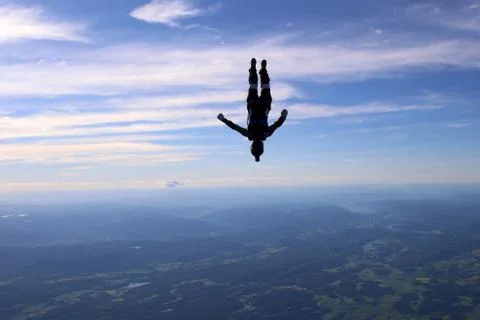 Skydiving in Norway Foto stock