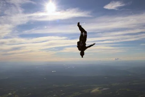 Skydiving in Norway Stock Photos