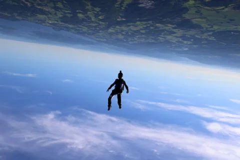 Skydiving in Norway Stock Photos