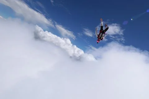 Skydiving in Norway Foto stock