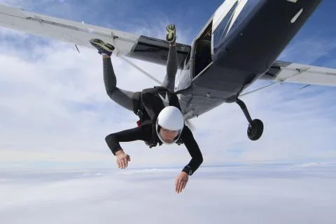Skydiving in Norway Stock Photos