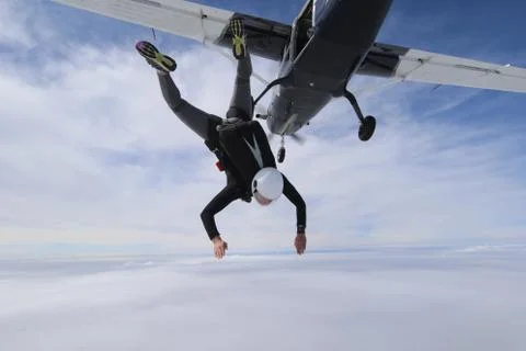 Skydiving in Norway Stock Photos