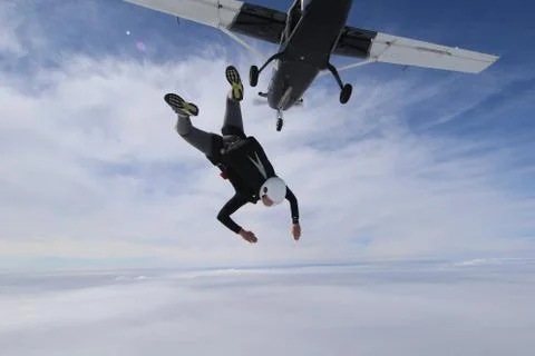 Skydiving in Norway Stock Photos