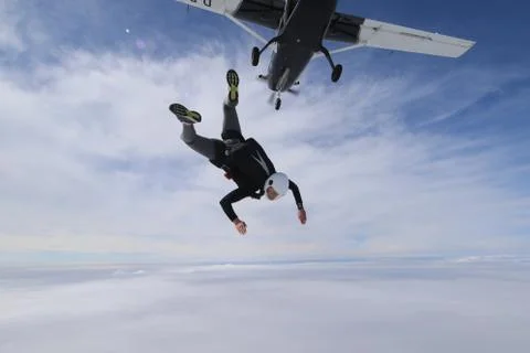 Skydiving in Norway Stock Photos