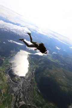 Skydiving in Norway Stock Photos