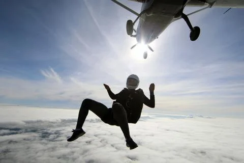 Skydiving in Norway Foto stock