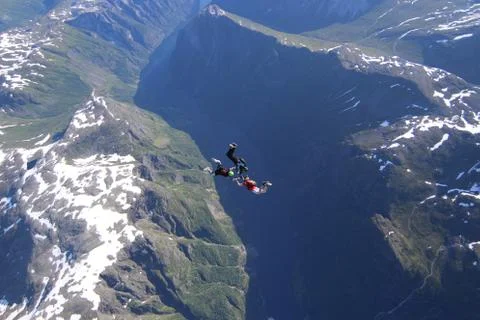 Skydiving in Norway Foto stock