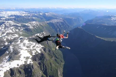 Skydiving in Norway 写真素材