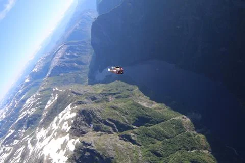 Skydiving in Norway Stock Photos