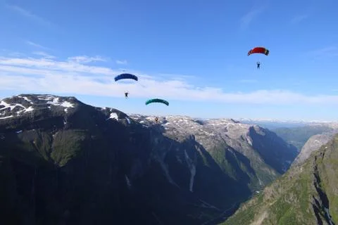 Skydiving in Norway 写真素材