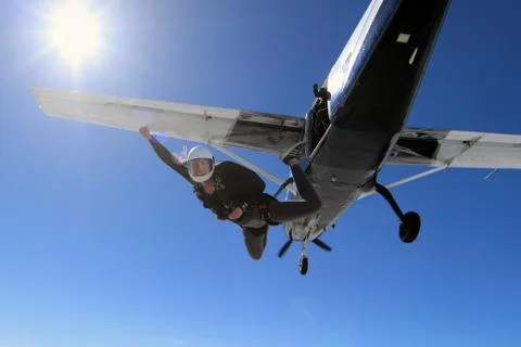 Skydiving in Norway Stock Photos