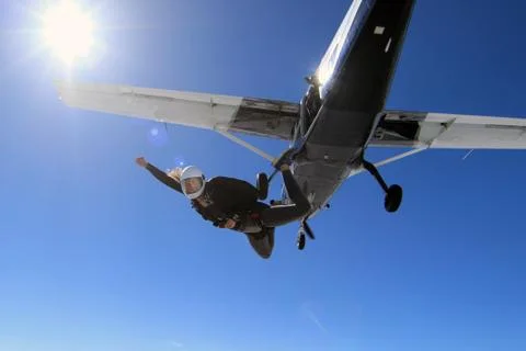 Skydiving in Norway Stock Photos