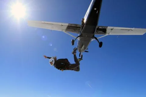 Skydiving in Norway Stock-Fotos