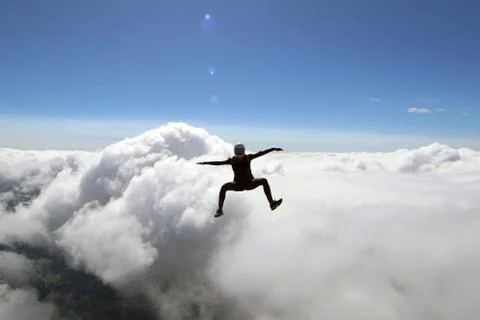 Skydiving in Norway Stock Photos