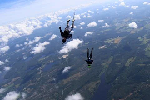 Skydiving in Norway Stock Photos