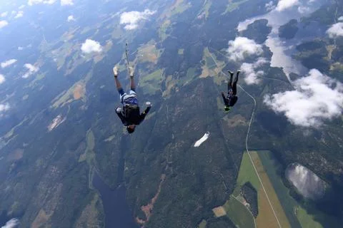 Skydiving in Norway Stock Photos