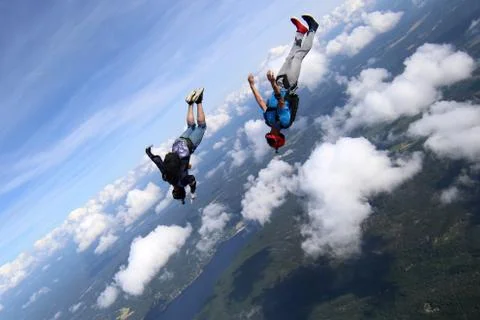 Skydiving in Norway Stock Photos