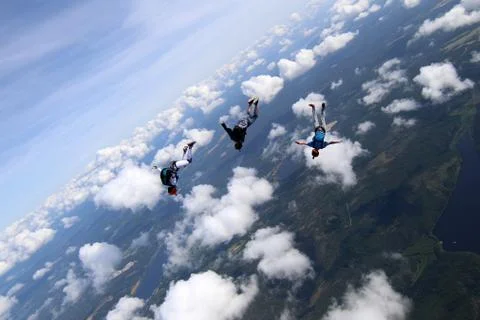 Skydiving in Norway Stock Photos