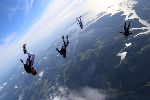 Skydiving in Norway Stock Photos