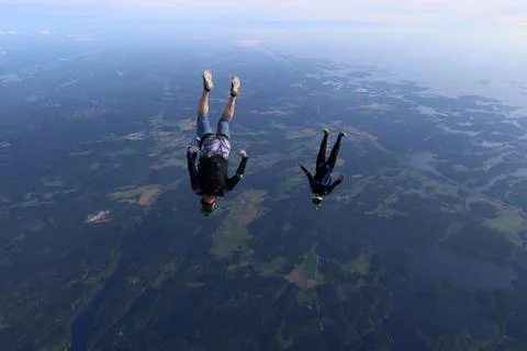 Skydiving in Norway Stock Photos