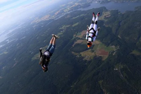 Skydiving in Norway Stock-Fotos