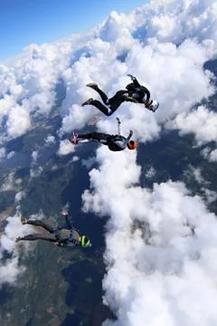 Skydiving in Norway Foto stock