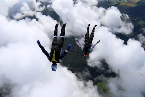 Skydiving in Norway Stock Photos