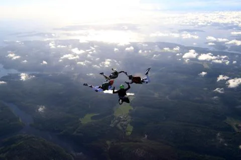 Skydiving in Norway Stock-Fotos