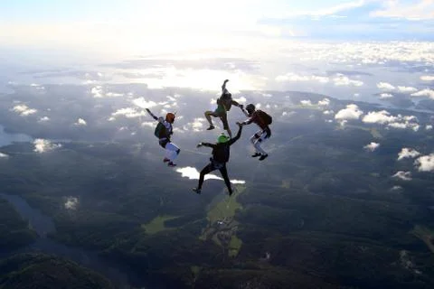 Skydiving in Norway Stock-Fotos