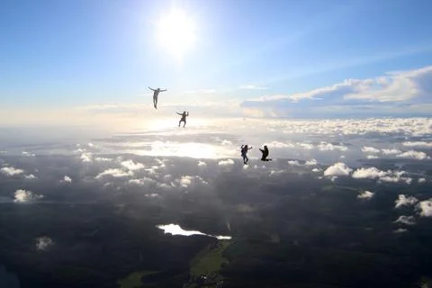 Skydiving in Norway Stock Photos