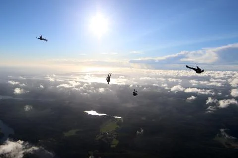 Skydiving in Norway Stock Photos