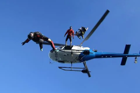 Skydiving in Norway Foto stock