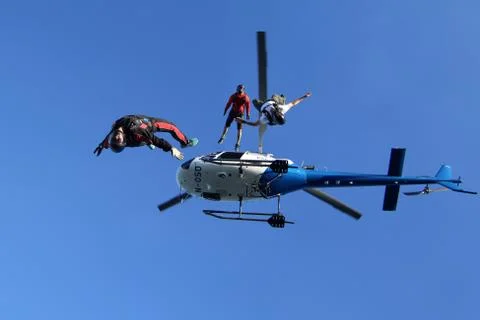 Skydiving in Norway Stock Photos