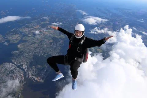 Skydiving in Norway Stock Photos