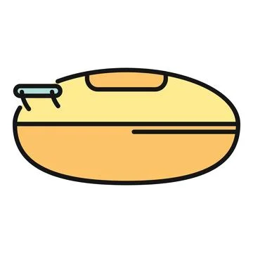 Skydiving parachute container pack equipment icon 库存插图