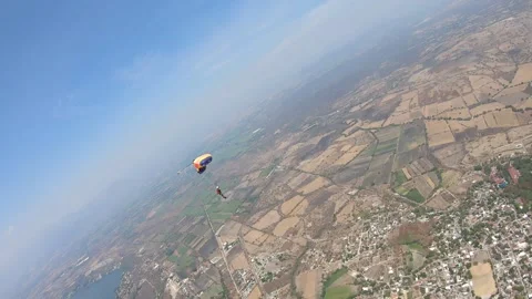 Skydiving. Parachute Video stock 194025641