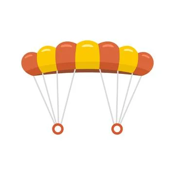 Skydiving parachute icon flat isolated vector 스톡 일러스트