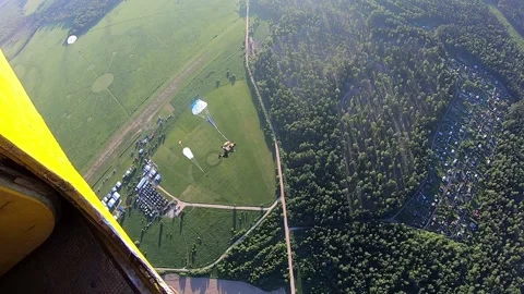 Skydiving. Paratrooper Stock Footage 155382702