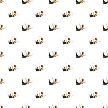 Skydiving people flying seamless pattern background 스톡 일러스트