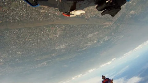 Skydiving from a plane (GoPro chest mount) Video stock 91728665