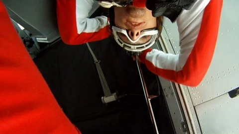 Skydiving from a plane (GoPro chest mount) Video stock 91728677
