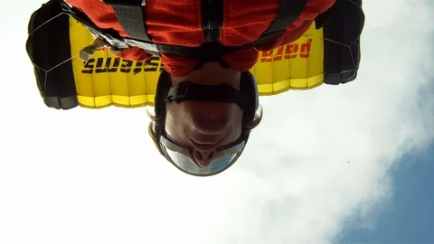 Skydiving from a plane (GoPro chest mount) Video stock 91728720