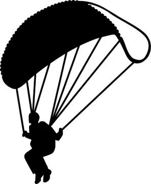Skydiving Silhouette Real Illustration