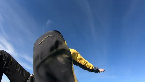 Skydiving. Solo jump. Stock Footage 108383241
