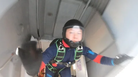 Skydiving. Solo jump Stock Footage 114820196