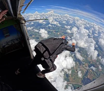 Skydiving Student Jump Stock Photos