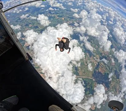 Skydiving Student Jump Stock Photos