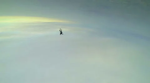 Skydiving into sunset slow motion Vidéo 41459007