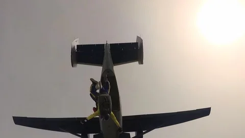 Skydiving. Tandem jump. Video stock 92720109